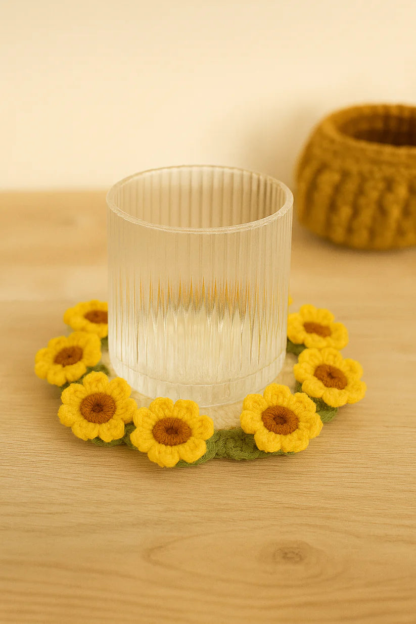 Handgehäkelter Blumentopf